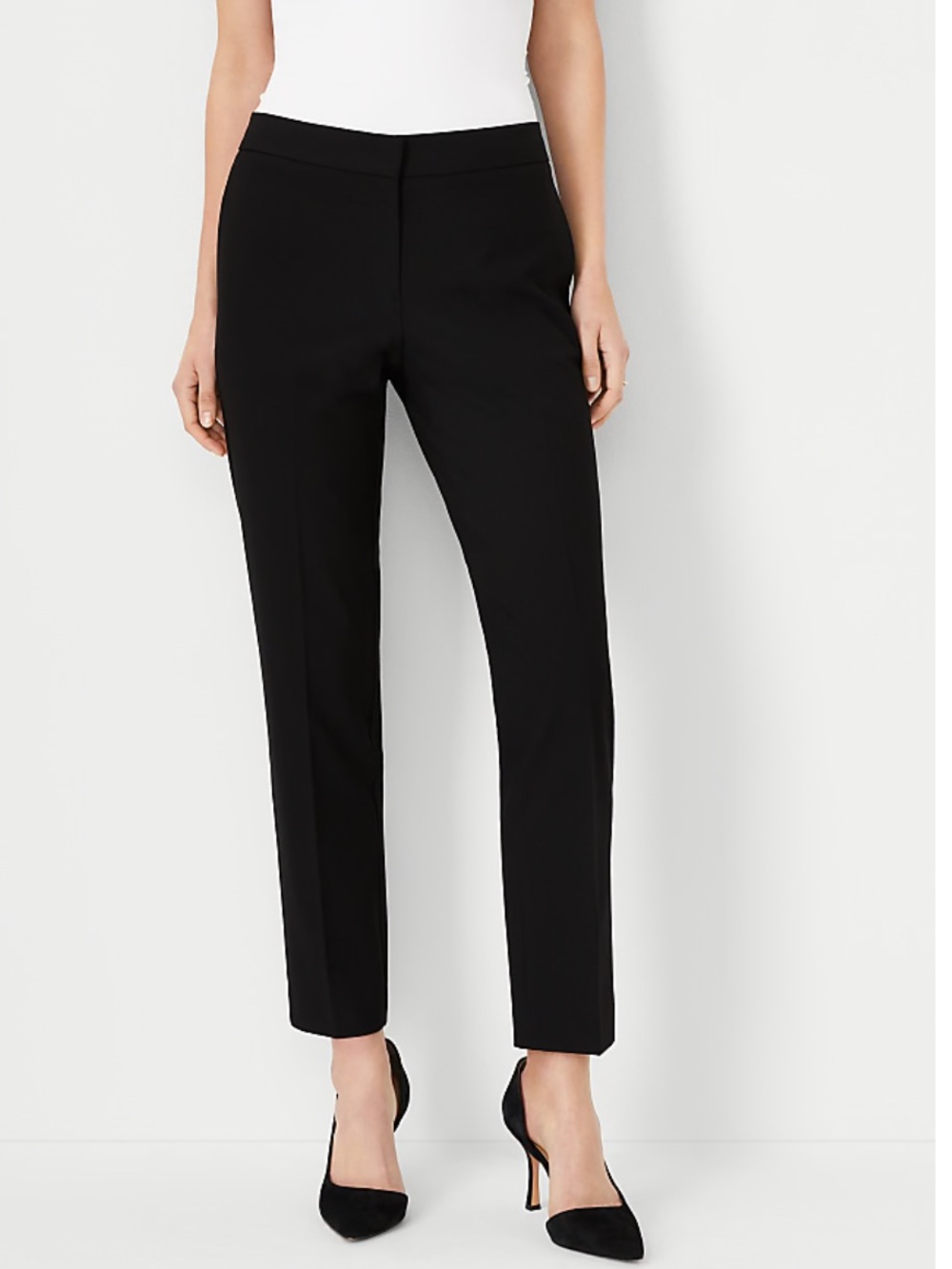 Ann Taylor The Ankle Curvy Fit Pants Black 14 Petite